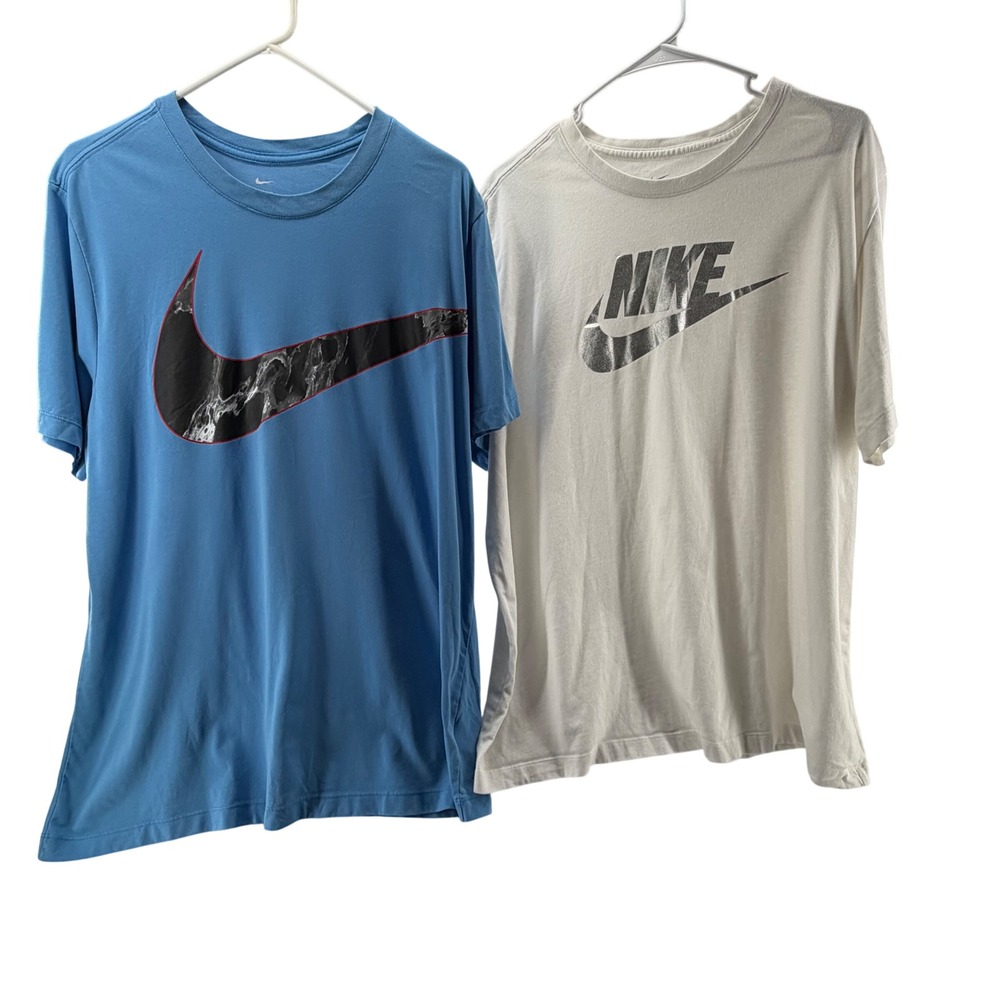 Nike Graphic T-Shirt Bundle‎ Mens XL/XXL Blue White Casual Streetwear Hip Hop